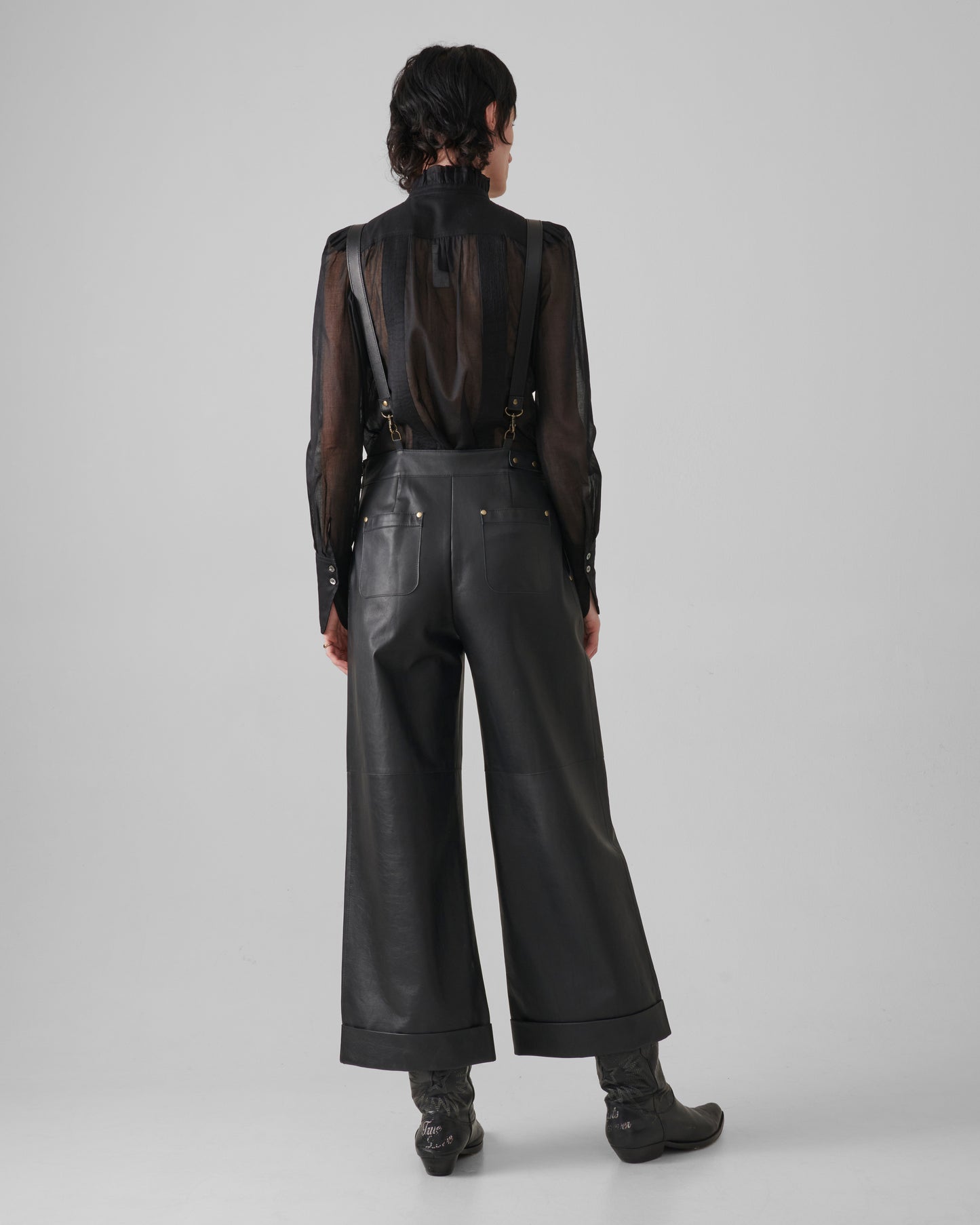 Iconico Leather Overlalls