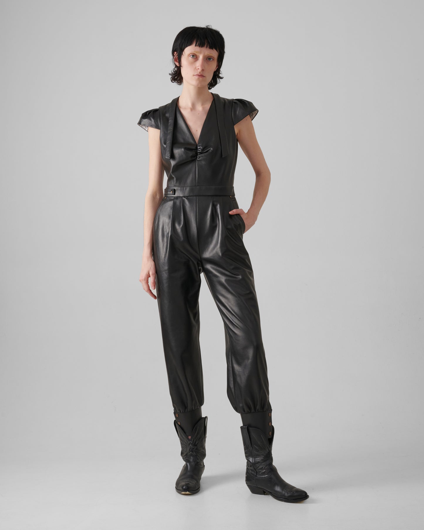 Iconico Leather Jumpsuit Day