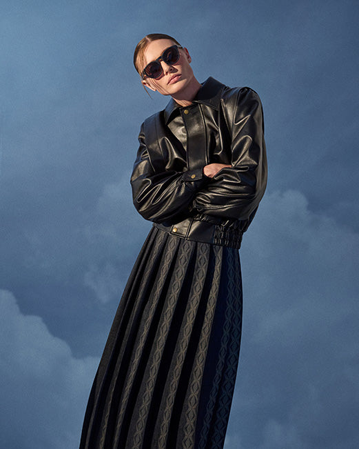 Deco Leather Bomber