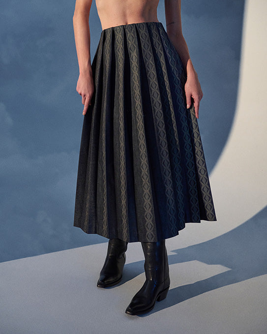 Deco Pleated Skirt