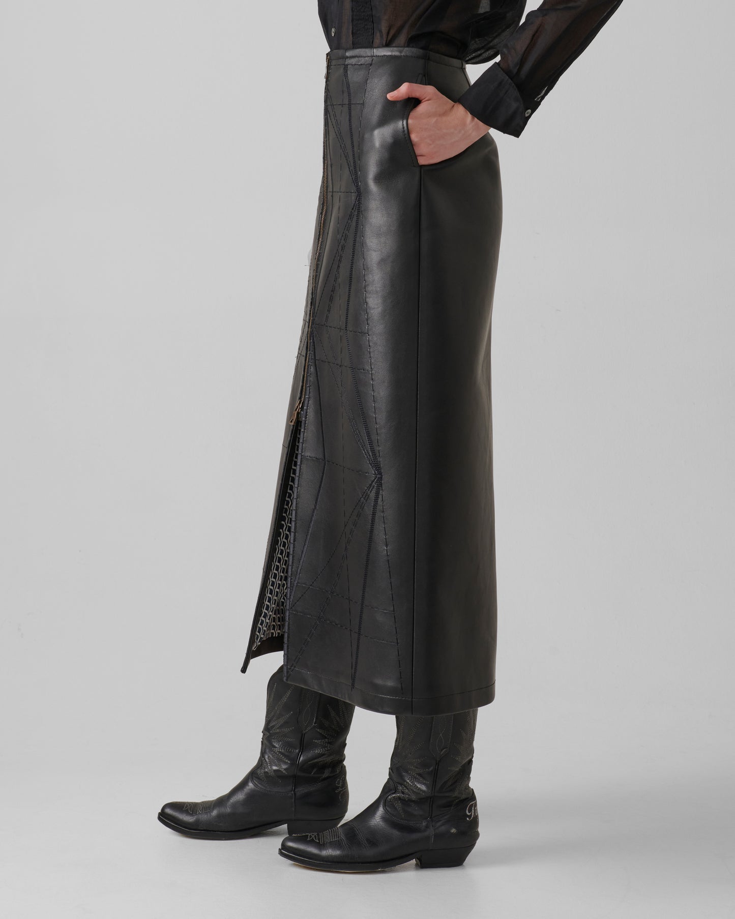Blueprint Skirt Leather