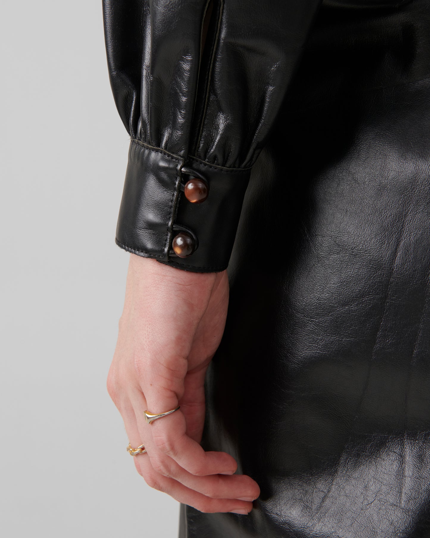 Iconico Leather Jumpsuit Night