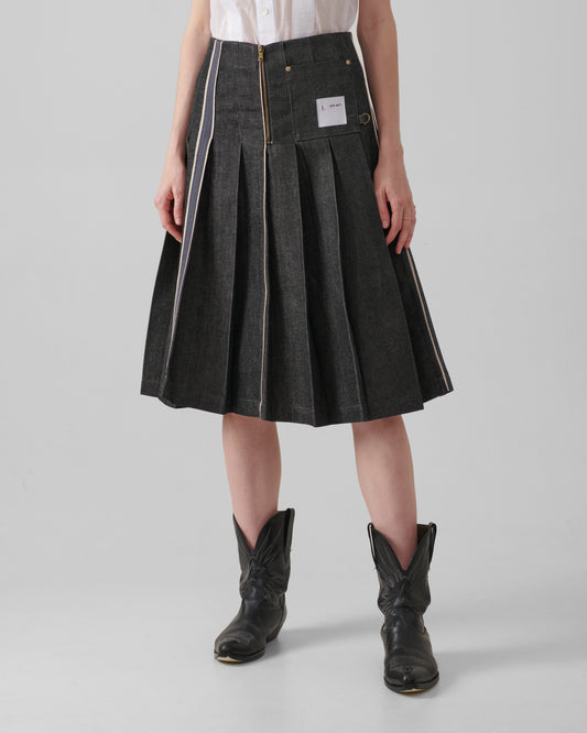 Iconico Denim Collector Pleated Skirt