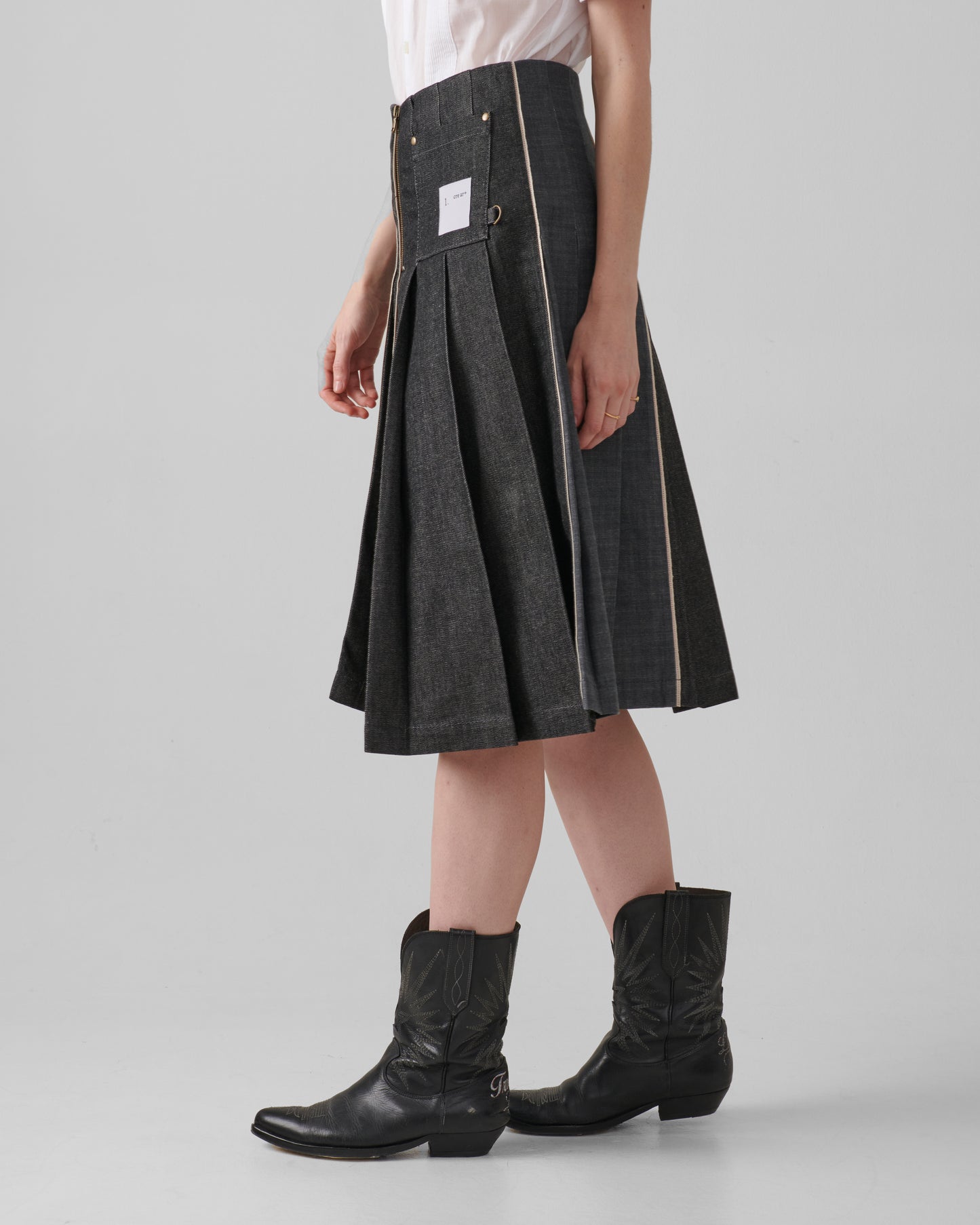 Iconico Denim Collector Pleated Skirt